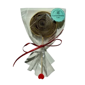 Heidelbeer-Ananas Fruchtleder-Lolli am Stiel in Spiralform von LeckerSnack LILI